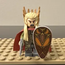 LEGO Hobbit Thandruil Minifigure Crown Cape Shield