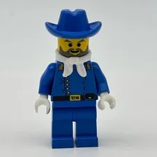LEGO Western Cavalry Lieutenant Minifigure ww003 Blue Uniform Bandana 6769 6706