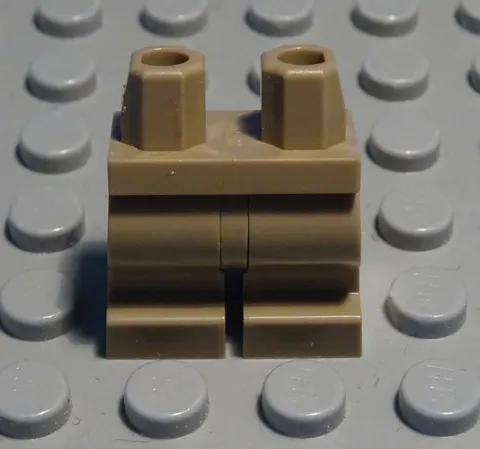 Lego figure accessories legs pants short dark beige