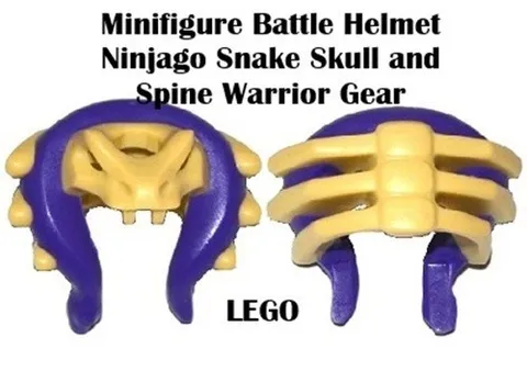 LEGO Minifigure Battle Helmet Ninjago Snake Skull and Spine Warrior Gear
