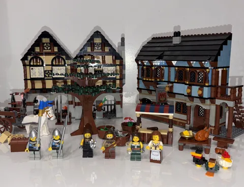 LEGO 10193 Castle Medieval Market Village Incomplete W/ Instructions No Box 2009