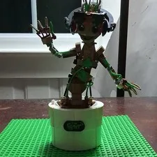 LEGO Marvel Groot I Am Groot Model - Custom Printed Display w/ Stand