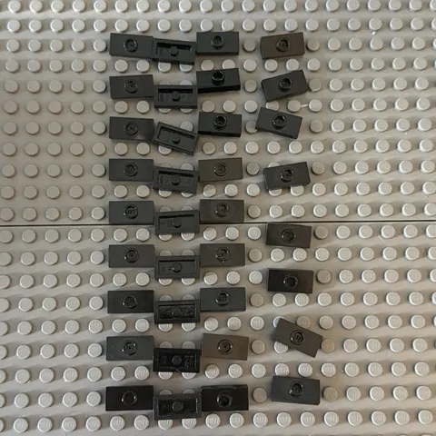 Lego Lot Black Jumper Plate Modified 1x2 with Stud 3794 (lot of 35)