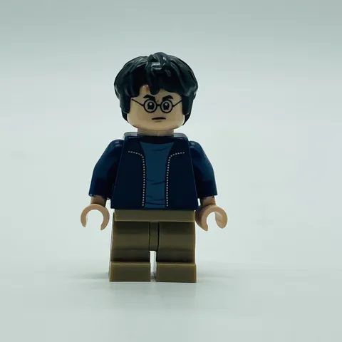 Lego Minifigure Harry Potter Dark Blue Open Jacket hp175