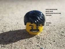 LEGO Minifigure Head Hair Mustache Police Fire Teacher