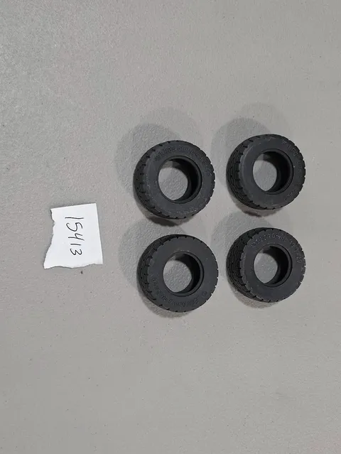 Lego Qty 4 - Black - 15413 Tire 49.5 x 20 - NEW