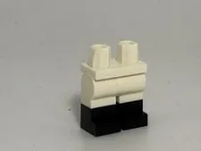 Lego Leg-Hips and Legs with Molded Black Lower Legs / Boots Pattern