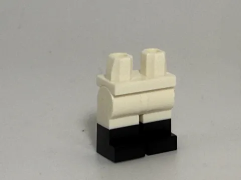 Lego Leg-Hips and Legs with Molded Black Lower Legs / Boots Pattern
