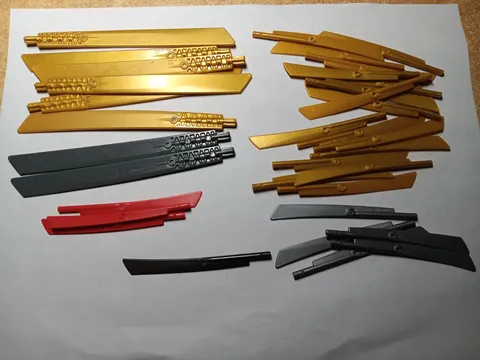 LEGO BULK LOT 34 NINJAGO SWORD PROPELLER BLADE 10L 16L MIXED COLORS