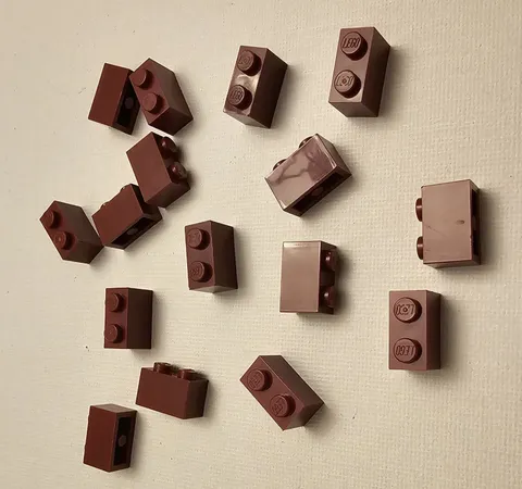 NEW LEGO 16X BRICK 1X2 #3004.
