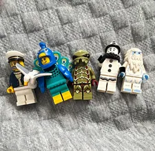 LEGO Lot of 5 Minifigures Captain Peacock Alien Clown Yeti Plastic