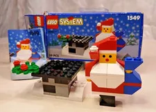 LEGO 1549 Santa and Chimney Vintage 1992 System Christmas Holiday Set 62 Pc
