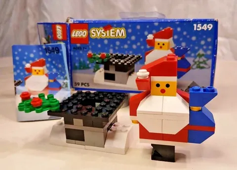 LEGO 1549 Santa and Chimney Vintage 1992 System Christmas Holiday Set 62 Pc