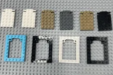 LEGO Lot of 10 Trap Door Frames (92107) and Hinges (92099) Multicolored