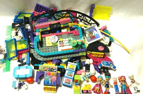 Lego Friends Disco Ice Cream Bowling Mixed Lot 1 LB Bricks Parts Pieces Legos B2