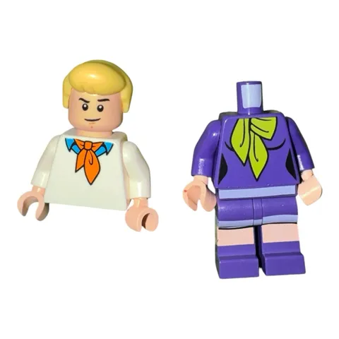 LEGO Scooby Doo Parts Lot of 2: Fred, Daphne, Purple Outfit