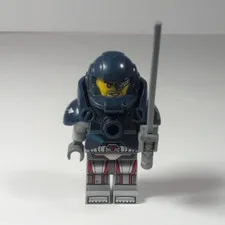 LEGO Armored Minifigure w/ Helmet, Backpack & Sword Plastic Figure