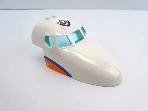 Lego 18907 Aircraft Fuselage Forward Top Curved 6x10x4 w/ 5 Trans Window Panes