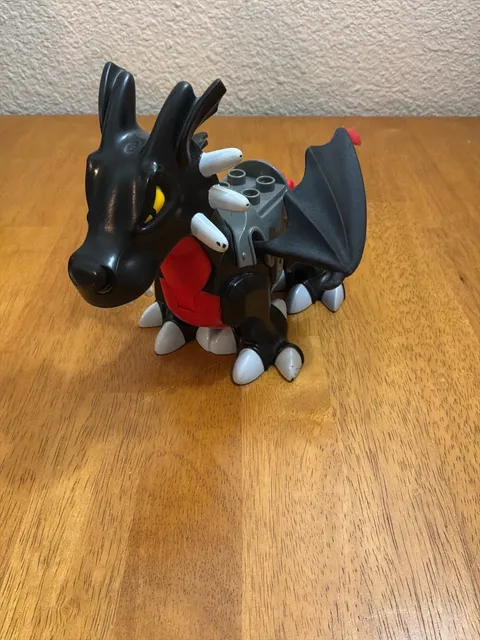 LEGO DUPLO Castle BLACK  DRAGON 4784 Red chest, belly & tail 2004 Excellent