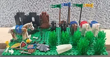 VINTAGE LEGO Castle Native American Indian 6 Horses Ghost Bushes Parts Pieces