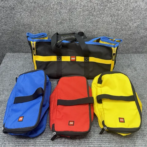 LEGO Duffel Bag Playmat Set Tote w/ 3 Organizer Storage Bags Travel Toy Gear