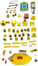 Vintage LEGO Yellow Bulk Lot Res-Q Printed Slopes Extreme Team Fabric Sail Cloth