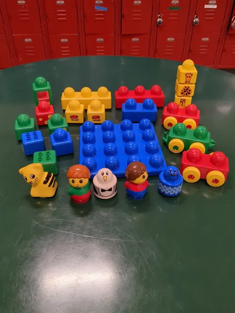 Lot of 24 Vintage Lego Duplo Primo Baby Toddler Rattle People Animals