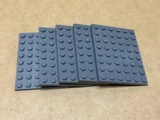 LEGO Parts - Dark Bluish Gray Plate 6 x 8 - No 3036 - QTY 5