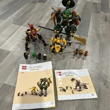 LEGO Ninjago 71794 71793: Lloyd and Arin's Ninja Team Mechs And Lava Dragon.
