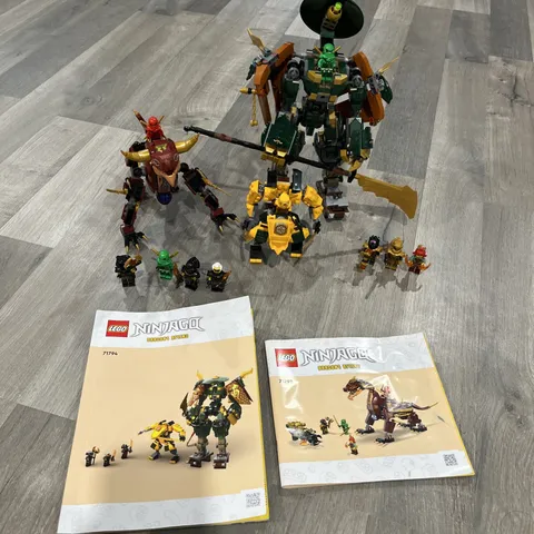 LEGO Ninjago 71794 71793: Lloyd and Arin's Ninja Team Mechs And Lava Dragon.