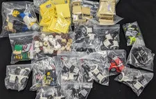 Lot of Almost 1.5 Pounds of Specialty Lego Parts Gates Panels Wheel Hubs +More 