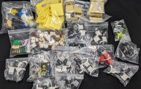 Lot of Almost 1.5 Pounds of Specialty Lego Parts Gates Panels Wheel Hubs +More 