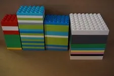 Lot of 54 pcs Lego Duplo 3 x 6, 4 x 4, 8 x 8 Flat Thin Bricks Lot C