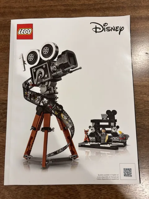 LEGO Disney Walt Disney Tribute Camera 43230 Instruction Manual Booklet