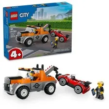 LEGO City Tow Truck and Sports Car Repair Building Toy - Pretend Multicolor
