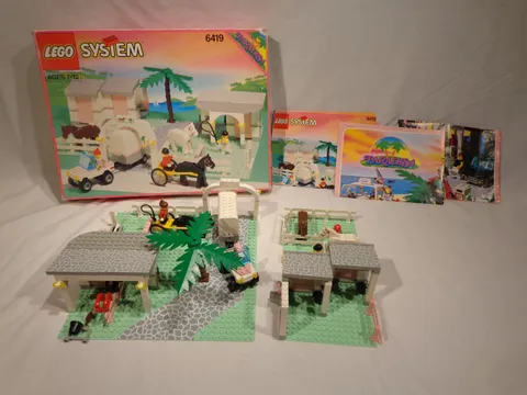 Vintage 1992 Lego System 6419 Paradisa Rolling Acres Ranch, Box Man. - Assembled