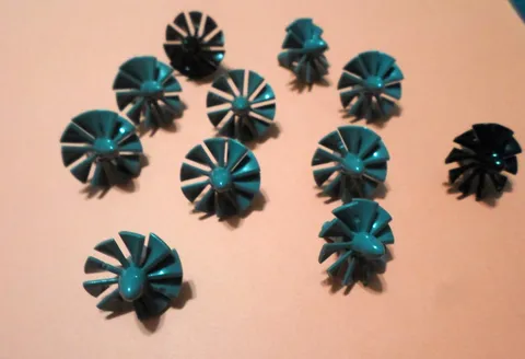 LEGO LOT 10 AIRPLANE LARGE JET ENGINE CENTER TURBINE 10 BLADE #X577