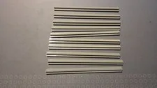 LEGO Loose 10 Piece Lot 3228c - Straight Track 16L - Light Bluish Gray [NEW]