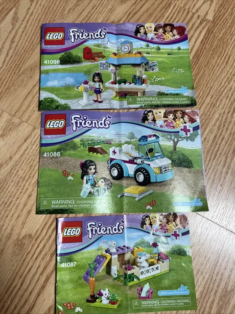 Lego Friends Instruction Booklets Bunnies * Mini golf * Tourist Kiosk  Heartlake