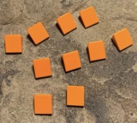 Lego 1x1x2/3 Orange Slope Piece Bulk Lot 10 Legos Part #54200