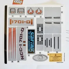 LEGO Icons 10356Star Trek: U.S.S. Enterprise NCC-1701-D Sticker Sheet