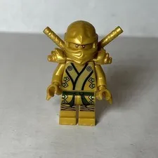 LEGO Ninjago Minifigure – Lloyd Golden Ninja w/ Gold Armor & 2 Swords