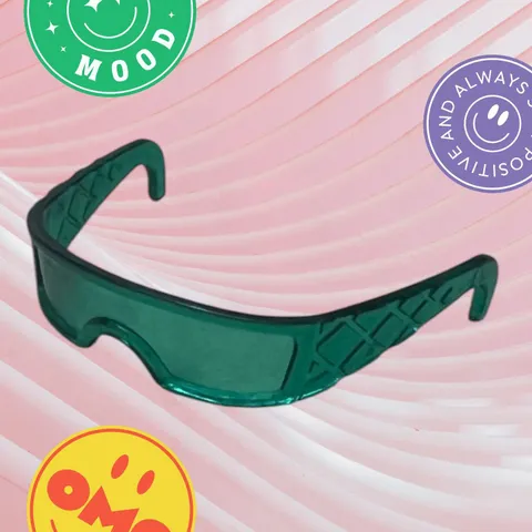 Barbie Doll GREEN Small Glasses Sunglasses Shades Ken Clone Bratz