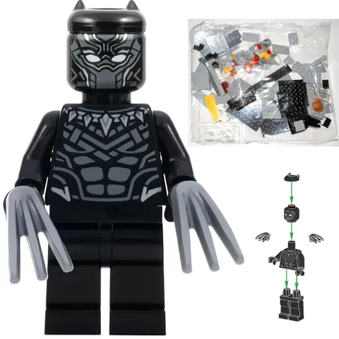 LEGO Black Panther minifigure (NEW, NEVER BUILT) Avengers MCU 76310 76314 76323