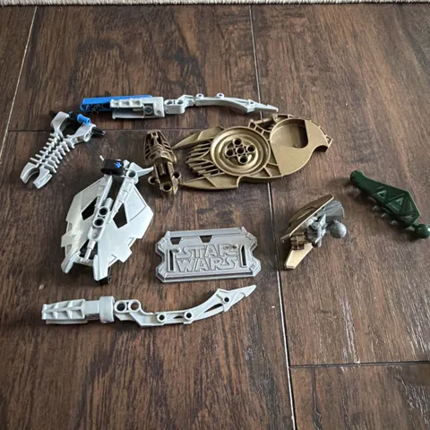 LEGO Bionicle Parts Lot Flat Dark Gold Rhotuka Shield Plus More