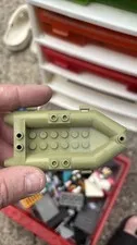 LEGO Olive Green Small Rubber Raft Minifigure Boat Accessory Dinghy