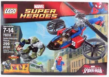 Lego 76016 Spider-Helicopter Rescue 299 Pieces (3) Minifigures RETIRED BNISB!!