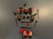 Vintage Lego Castle Knights Scorpion Evil Chess King And Knight Minfigure Lot