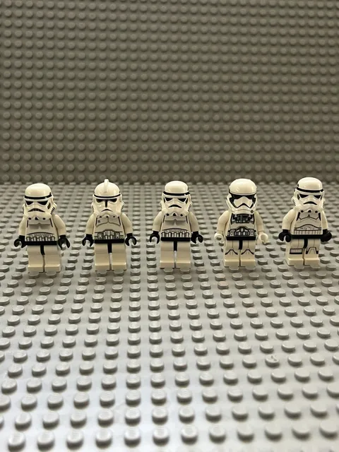 LEGO Star Wars Clone Trooper Minifigure Lot 5 Vintage 2000s + Helmet