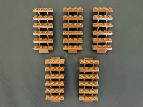 Lot Of 5 Lego Brown Stairs 4277751 Staircase 7X4X6
